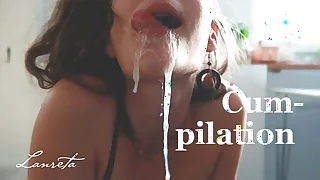 Girlfriend Cumshot and Cum Play Compilation, Huge Sperm Loads