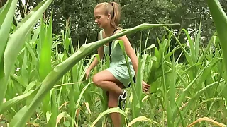 Young skinny teen girls like to play into public notice - lesbian gals