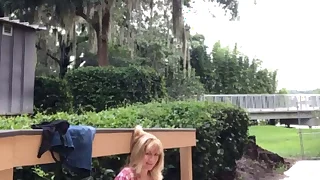 Public Paulina BUSTED While Naked + Playing Outside