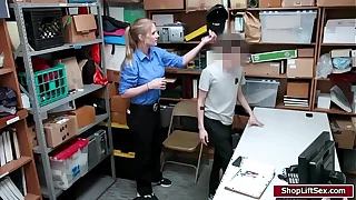 LP officer sucks shoplifters cock