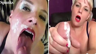 She Loves to Swallow! Amateur Cumshot, Facial & Swallow Cumpilation