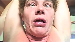 Mature housewife caught at home by two thieves is attacked and fucked