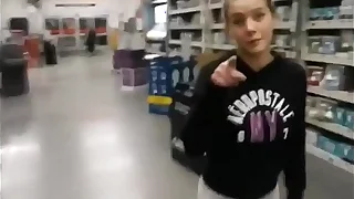 Stranger girl sucks my dick in Walmart