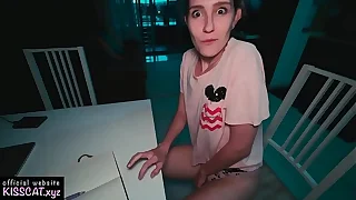 Step Brother Tied Virgin Sister for Watching Porn to Solve her Problem