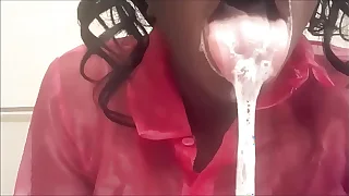 Ebony with DSL Has a Mouthful